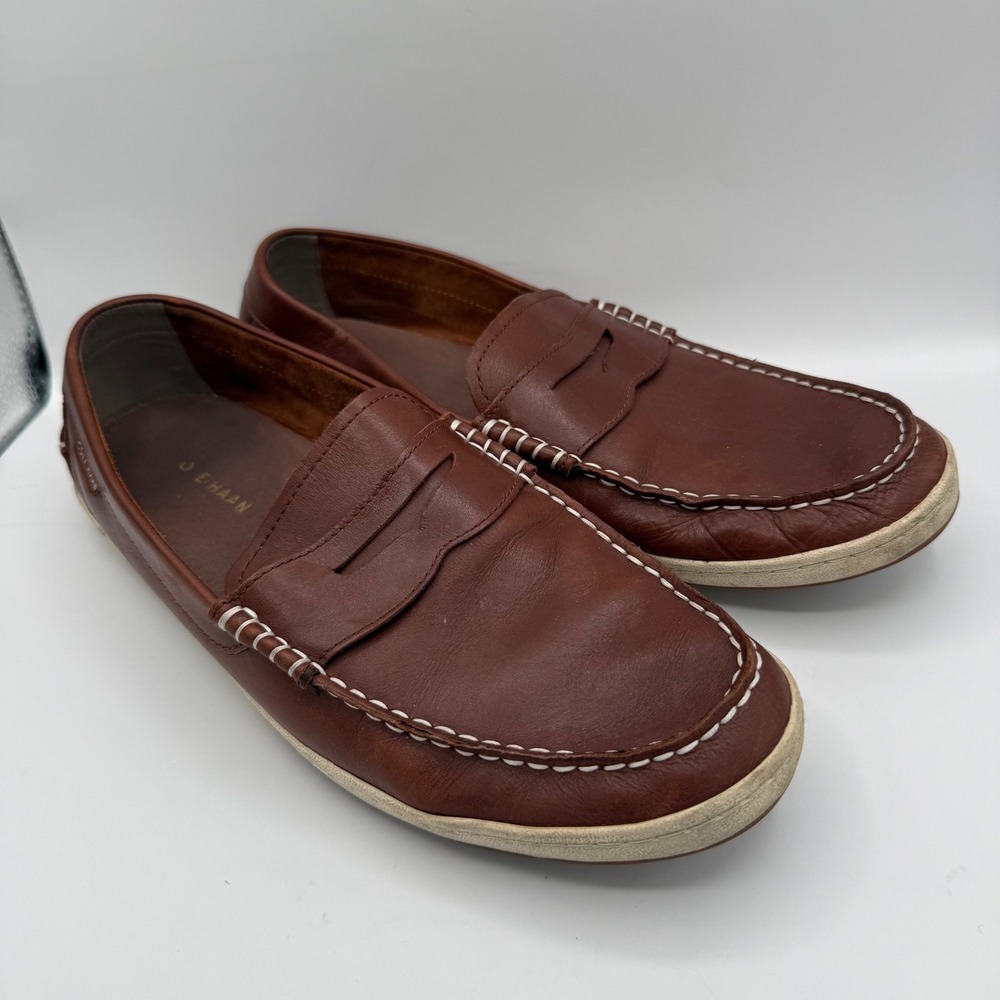 Cole Haan Mens 11.5 M British Tan Leather Penny Loafer C24009 Brown Shoes